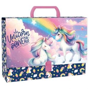 Výtvarný kufřík 33 x 25 x 10 cm Jednorožec