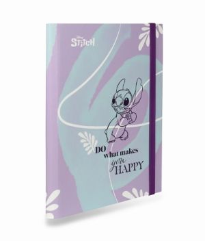 Desky na sešity A4 s širokou gumou - Stitch pastel vzor 3