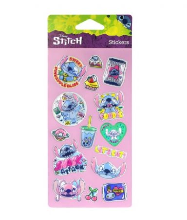 Disney STITCH samolepka POP UP 5 black
