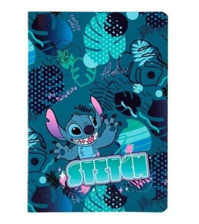 Sešit A5 32 listů Stitch blue vzor 1 linka