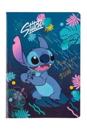 Sešit A5 32 listů Stitch blue vzor 3 čtvereček