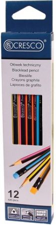 Tužka s gumou CRESCO TRIO HB