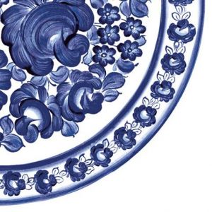 Ubrousky MAKI L (20ks) Rose Blue Plate