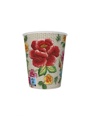 Papírový kelímek 0,25l Roses Mountain Embroidery folk