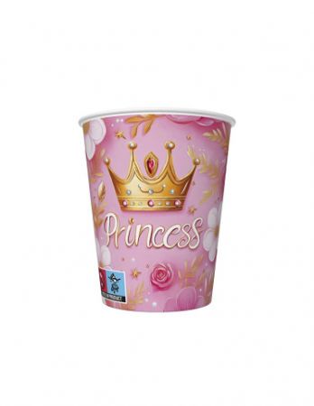 Papírový kelímek 0,25l Pink Princess Crown