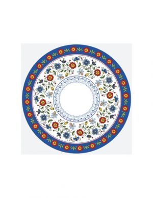 Papírový talíř velký - Žukowski Embroidery Folk