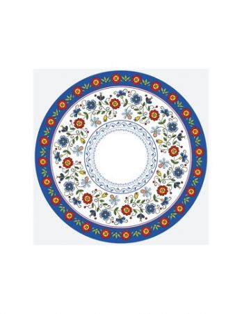 Papírový talíř velký - Žukowski Embroidery Folk