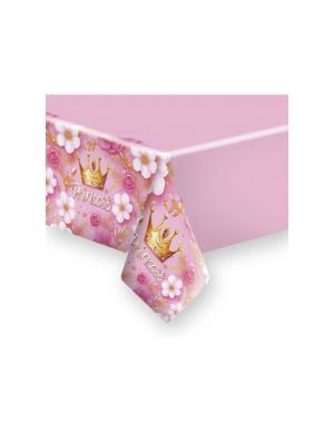 Papírový ubrus 180 cm Pink Princess Crown