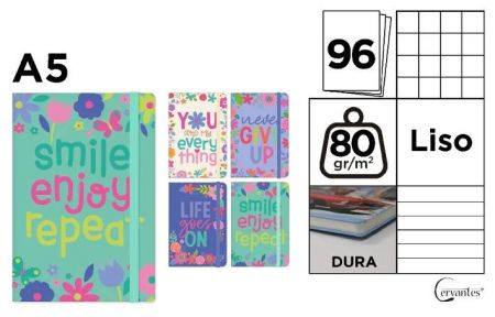 Notes A5 s gumou 96l  - Smile