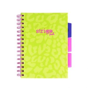 Blok Strigo A5/100l 80g NEON zelený spirála s rozřaďovačem