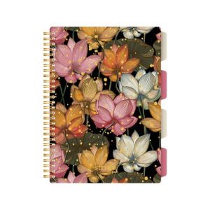 Blok Strigo B5/100l 80g Japonské Květy spirála s rozřaďovačem