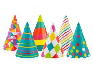 Párty čepička 6 ks - barevný mix