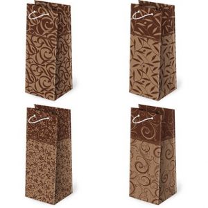 Papírová taška na láhev PAW s.c. AL-2 sestava 129 Kraft