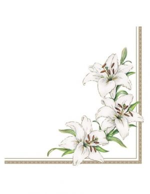Ubrousky MAKI L (20ks) White lillies