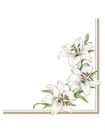 Ubrousky MAKI L (20ks) White lillies