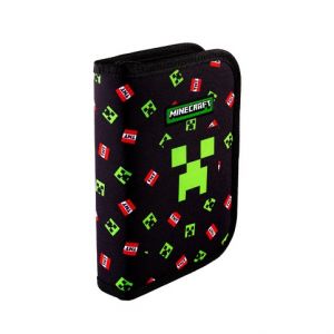 Penál 1 zip Minecraft  TNT - prázdný, 1 zip, 1 klopa