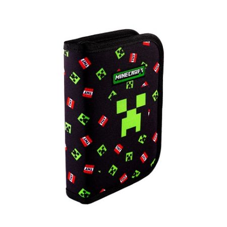 Penál 1 zip Minecraft  TNT - prázdný, 1 zip, 1 klopa