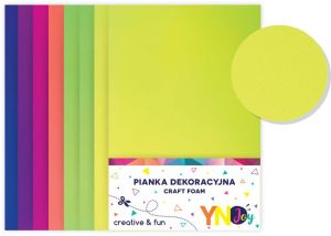 Dekorační pěnovka A4 8 ks Fluo