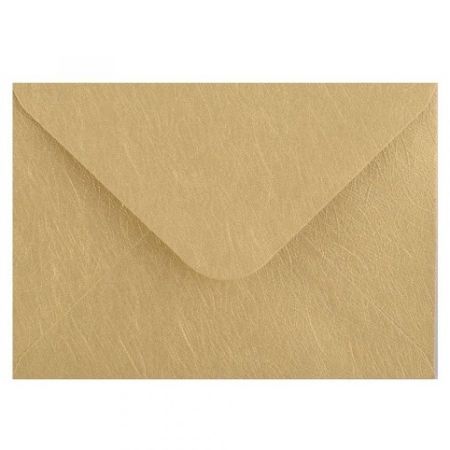 Obálka C6 11,2x15,8 cm metalická s ražbou, zlatá<br />