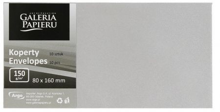 Obálka DL malá  obálka 8x16cm stříbrná 150g<br />