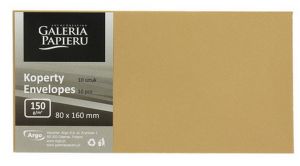 Obálka DL obálka 8x16cm zlatá 150g<br />