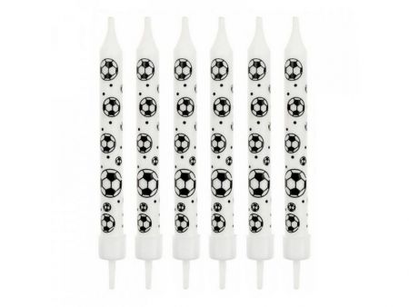 Scíčky dortové 8cm, 6ks+6 s potiskem Fotbalové míče