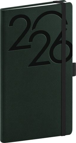 Diář kapesní Ajax 2026, zelený, 9 x 15,5 cm / PGD-KAPAJ-6720