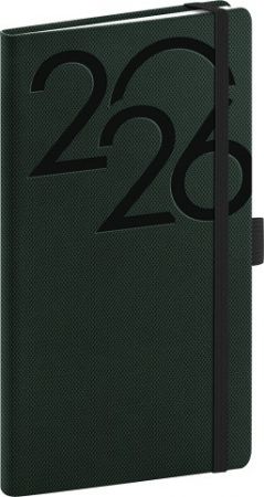 Diář kapesní Ajax 2026, zelený, 9 x 15,5 cm / PGD-KAPAJ-6720