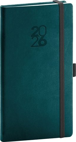 Diář kapesní Aprint Top 2026, petrolejový, 9 x 15,5 cm / PGD-KAPAT-6730