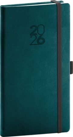 Diář kapesní Aprint Top 2026, petrolejový, 9 x 15,5 cm / PGD-KAPAT-6730