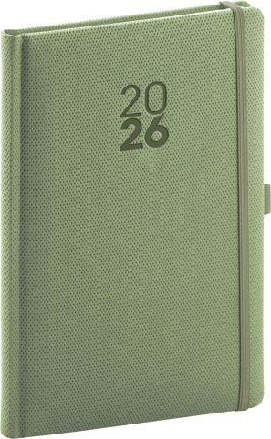 Diář týdenní Diamante 2026, olivový, 15 x 21 cm / PGD-TA5DI-6710