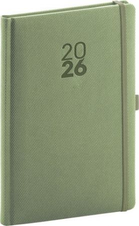 Diář týdenní Diamante 2026, olivový, 15 x 21 cm / PGD-TA5DI-6710