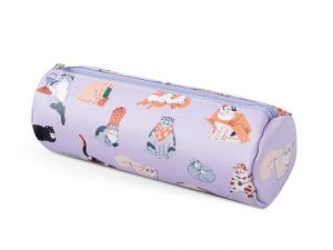 Penál etue válcová print 4 7x20cm