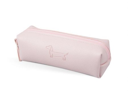 Penál etue mini cube Sausage Dog pink 5,5x,5,5x19cm