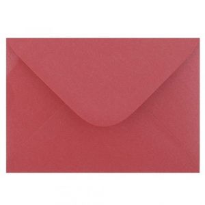 Obálka C6 11,4x16,2cm metalická červená 150g