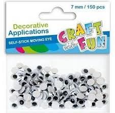 samolepící oči 7mm(150ks)