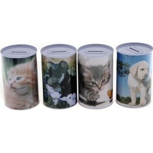 Pokladnička zvířecí kamarádi - kočky a psi 13x8cm