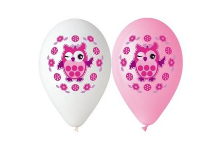 Balónky nafukovací Sova 30cm 12" 5ks