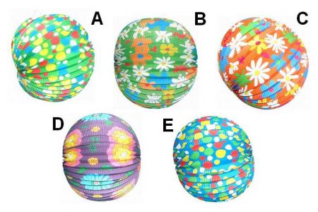Lampion koule 30cm, 5 vzorů
