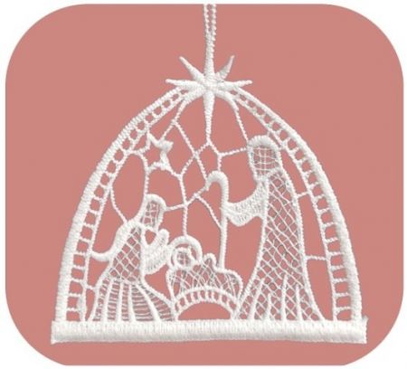 Háčkovaný betlém 9 cm