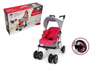 Kočárek pro panenky látka/kov