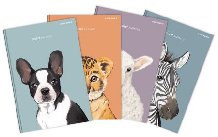 Záznamní kniha A6 96l 70g Animal čtv.