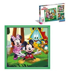 Puzzle 3x48 dílků Square Mickey a přátelé