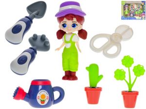 Panenka zahradnice 15cm s doplňky v krabičce