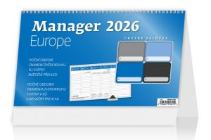 Kalendář stolní Manager Europe 2026 / 21,5cm x 30,1cm / S60-26