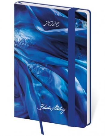 Diář týdenní kapesní Vario - Matragi Blue s gumičkou 2026 / 14cm x 9cm / DV436-33-26