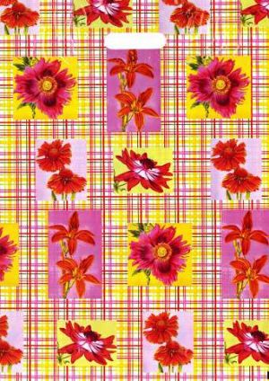 LIKA taška PE 34x50 Květinové káro/50/