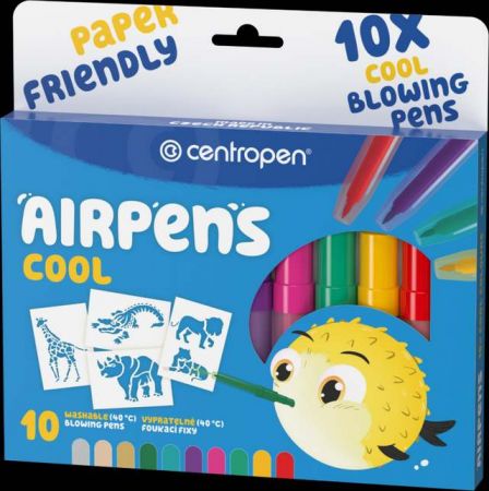 CENTROPEN Foukací fixy sada 10 barev 1500/10 sada COOL Blopens sada