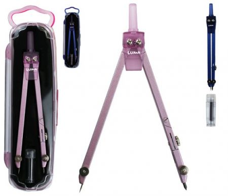 Kružítko kovové s kloubem METAL LUMA mix