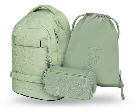 BAAGL SET 3 Skate Max Mentol: batoh, penál, sáček GRS